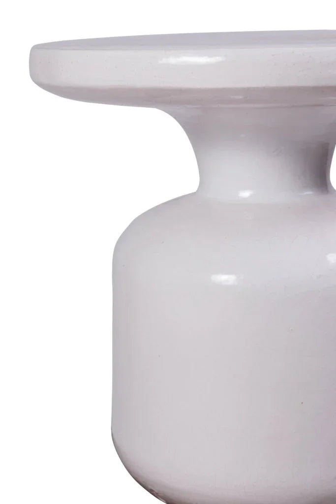Bottle Ceramic Round Patio Accent Table