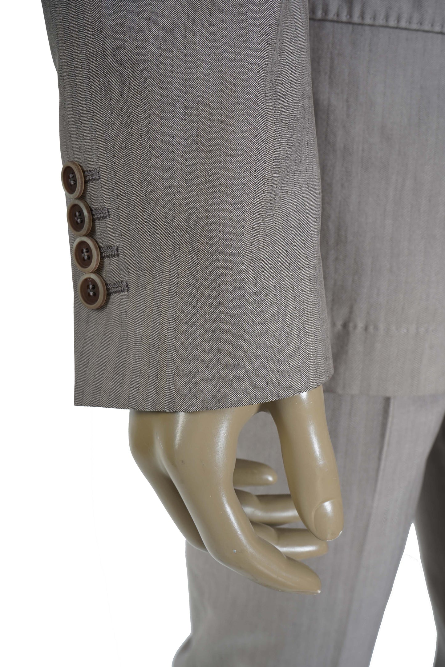 Brunello Cucinelli Double-Breasted Jumbo Pinstripe Cotton Suit