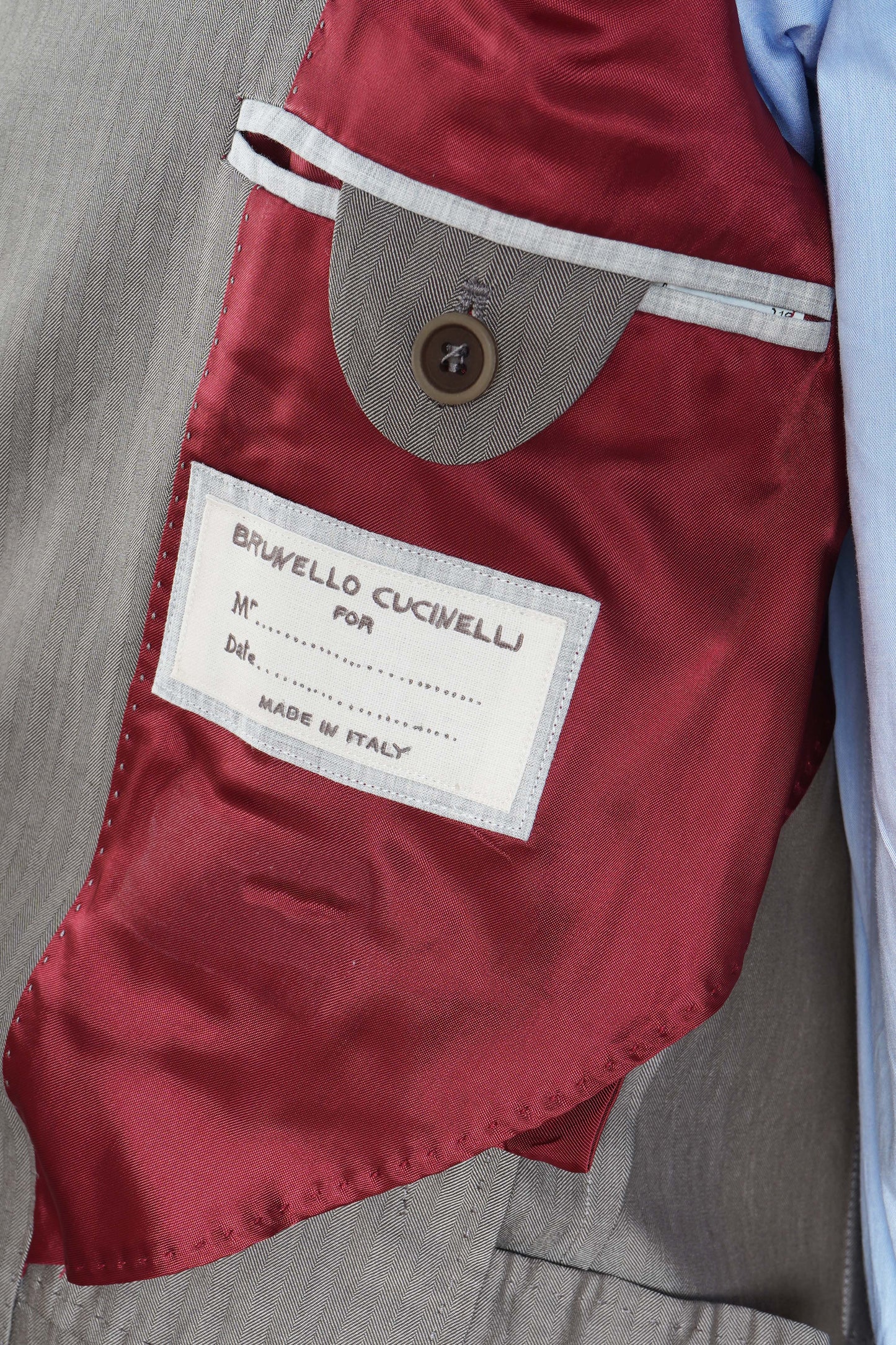Brunello Cucinelli Double-Breasted Jumbo Pinstripe Cotton Suit