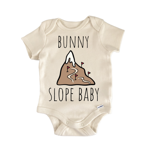 Bunny Snowboarding Skiing Newborn Baby Onesie® Bodysuit