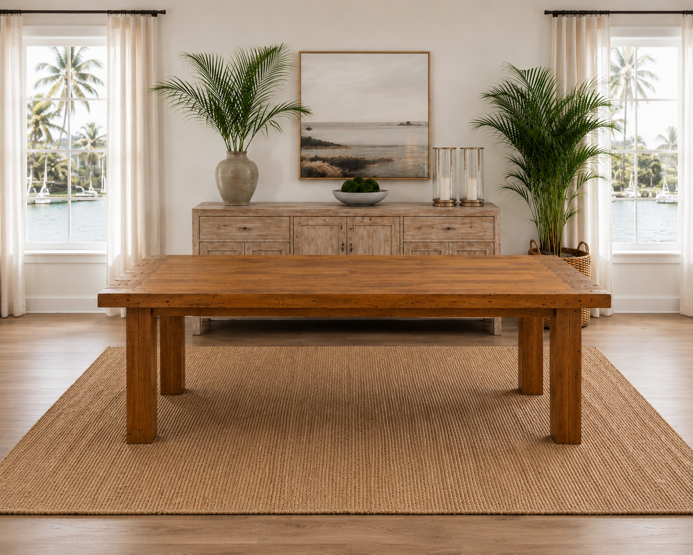 Sporting Estate Reclaimed Teak Dining Table — 79"