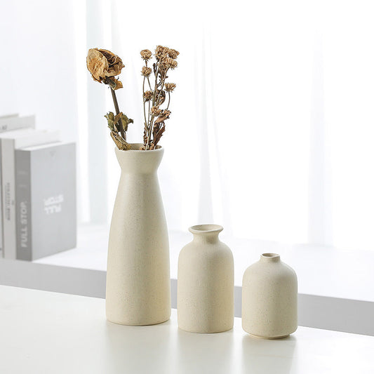 Ceramic vase decoration home living room wine cabinet flower planter modern decorative flower set of 3 pieces