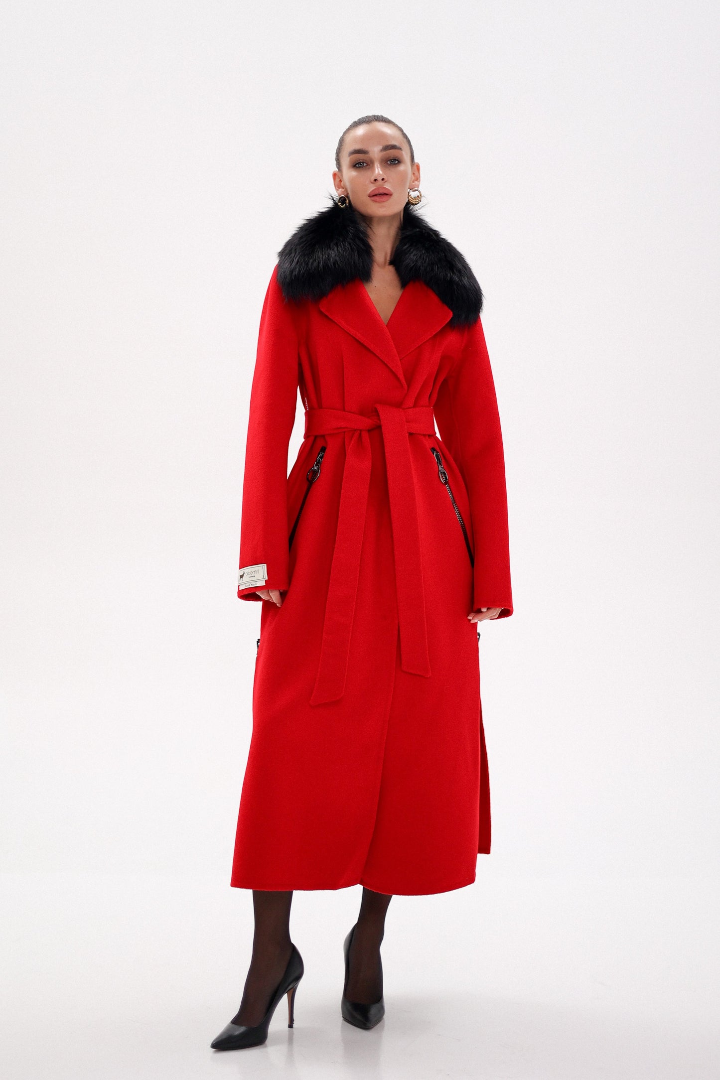 Saga®Furs Silver Fox Wool Alpaca Coat