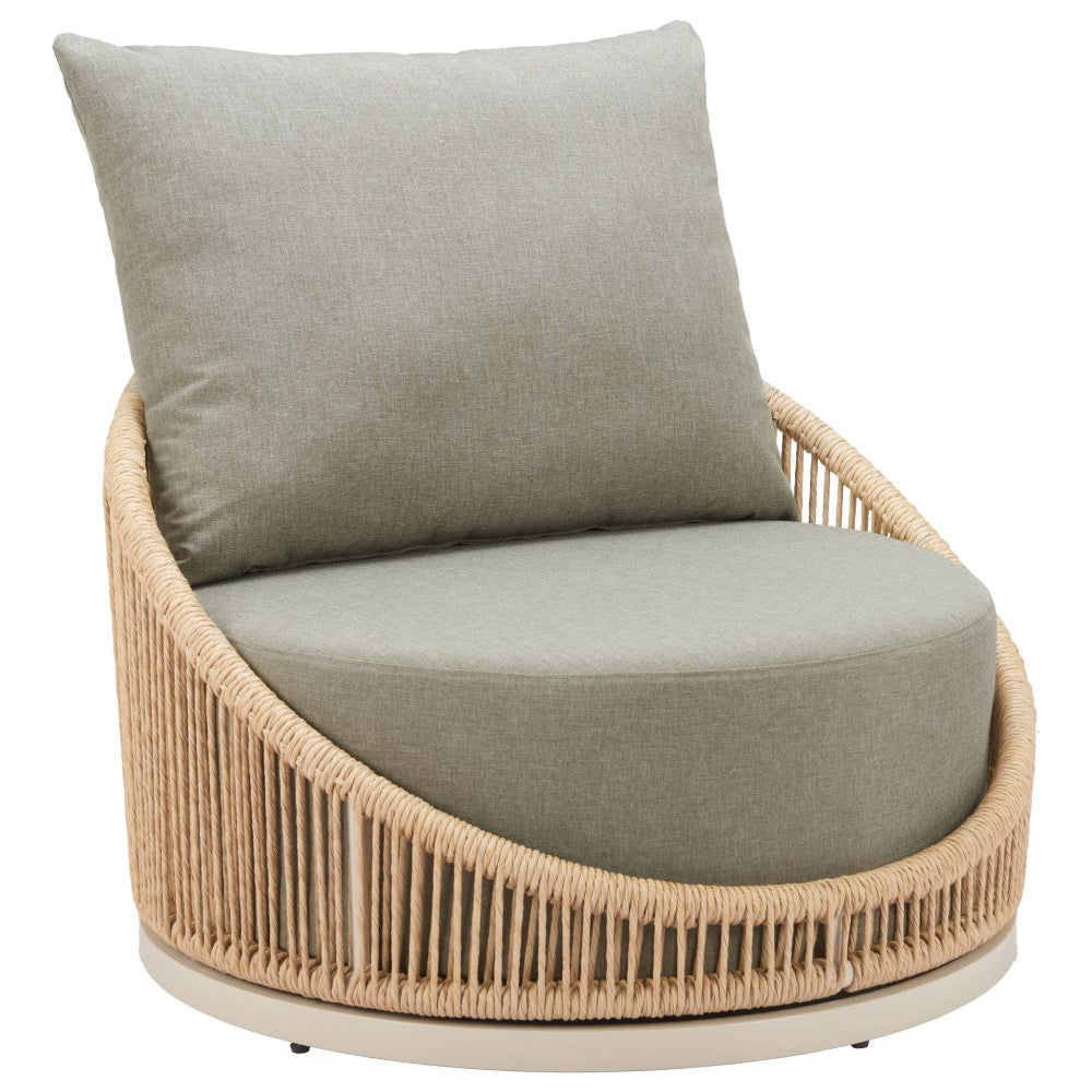 Cabana Olefin Fabric Swivel Outdoor Accent Chair