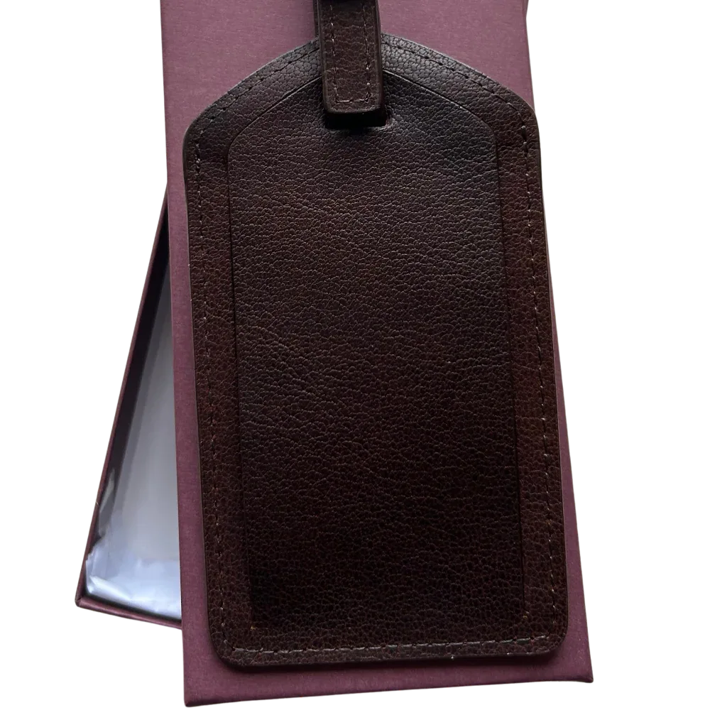 Cambridge Full Grain Leather Luggage Tag