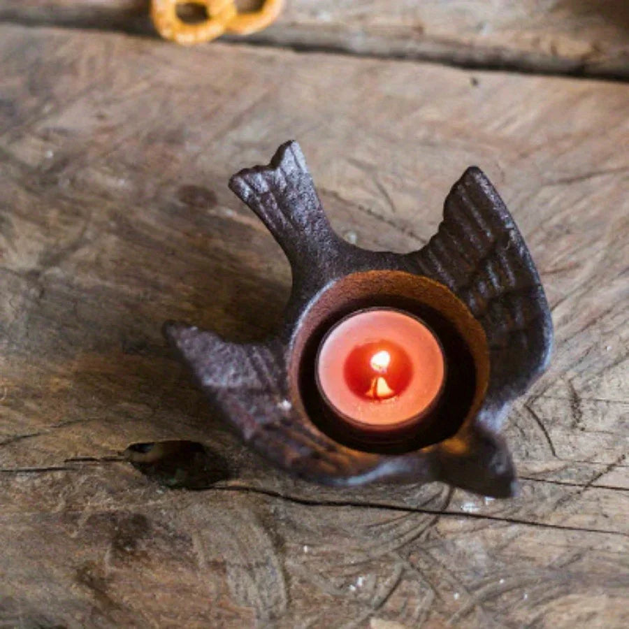 Heritage Cast Iron Candlestick Holders – Set of 2