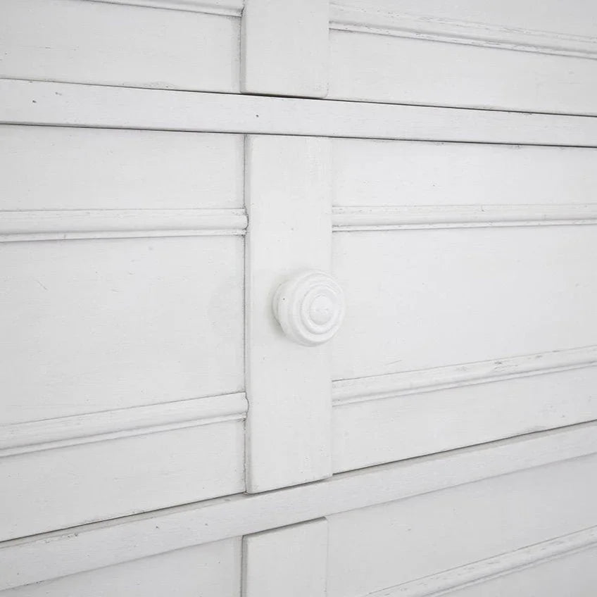 Cane Bay Five Drawer White Chest