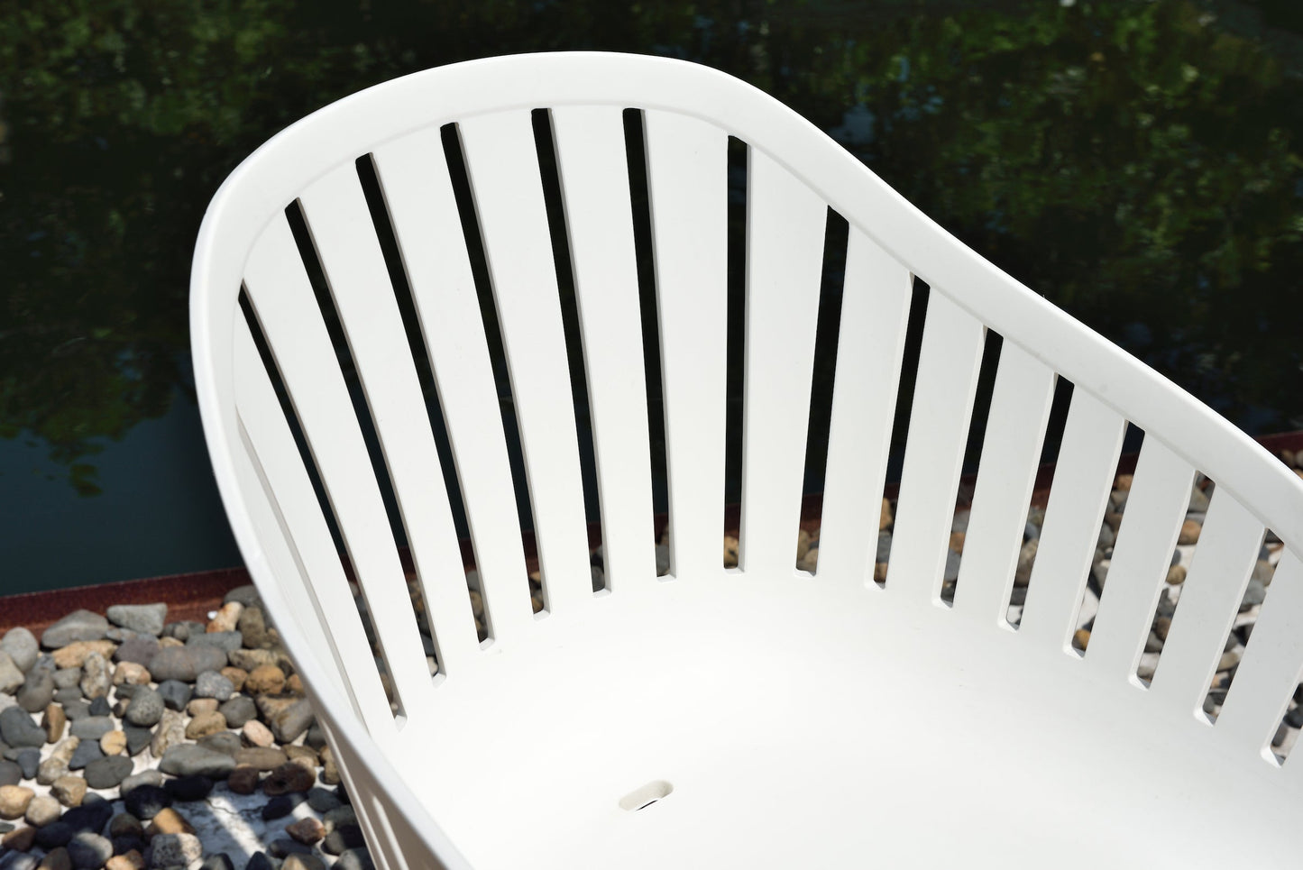 ** Leyland Table and Nassau White Armchairs Dining Set