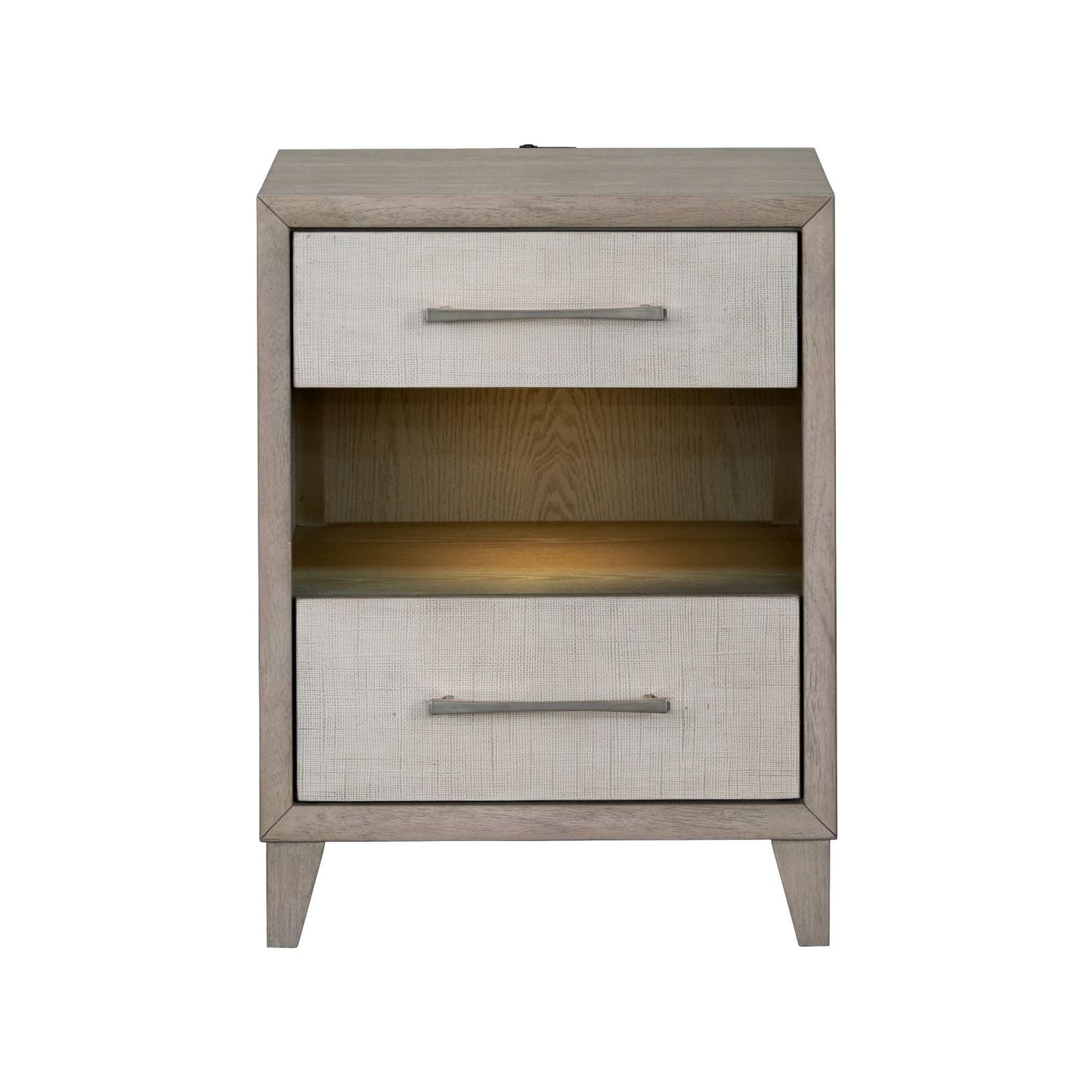Cape Two Drawers Wood Nightstand