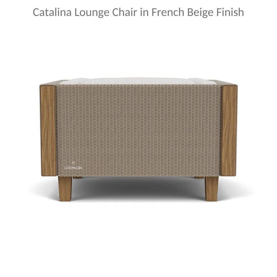 Catalina Wicker Lounge Chairs Set Teak Accent Table