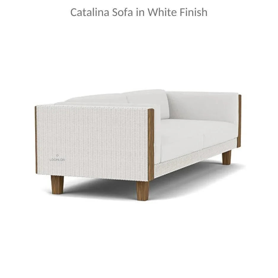 The Catalina Lloyd Loom Wicker Lounge 7-Piece Set - Luxury Sofa Chairs & Ottomans