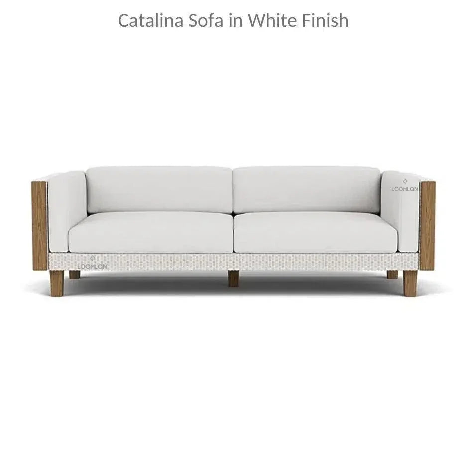The Catalina Lloyd Loom Wicker Lounge 7-Piece Set - Luxury Sofa Chairs & Ottomans