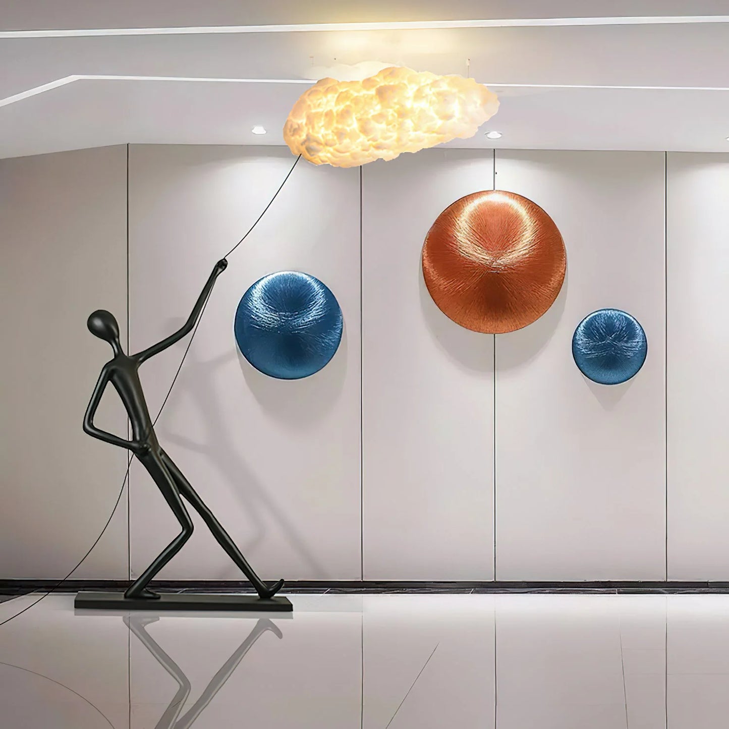 Chasing Sculpture Clouds Floor Lamp