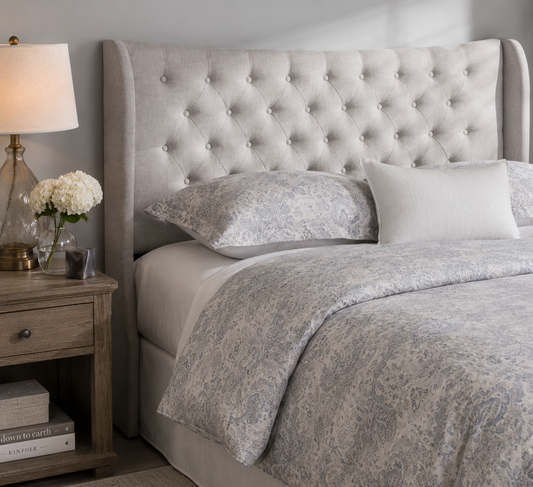 Bay & Bridle Ashford Wingback Tufted Queen Headboard