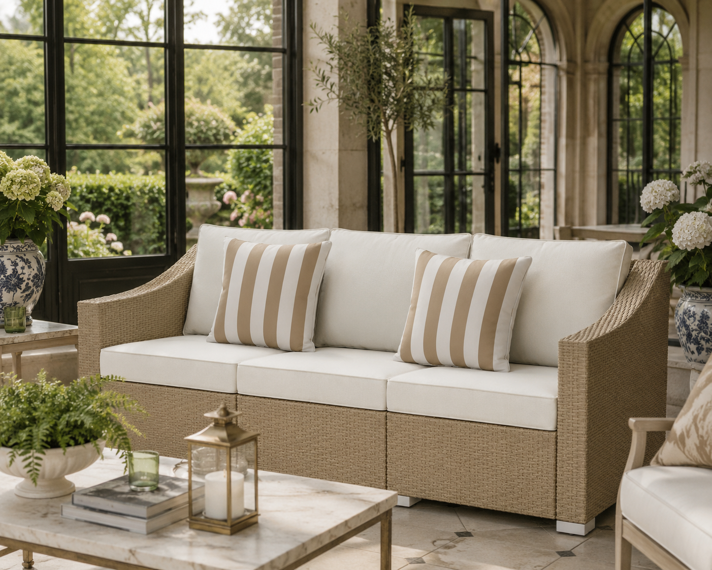 The Conservatory Collection | Hawthorne All-Weather Wicker Outdoor Sofa