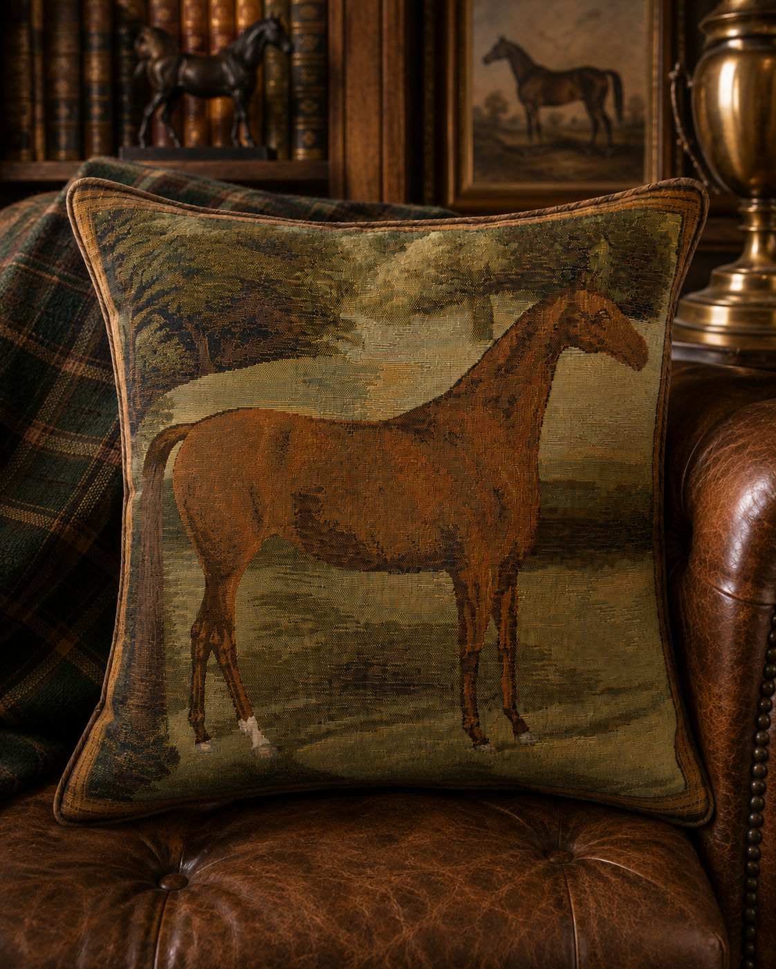 The Alezan Equestrian French Tapestry Cushion