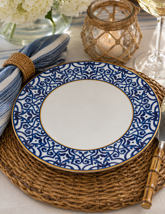 The Blue Legacy Portuguese Tile Dinner Plates — Set of 4