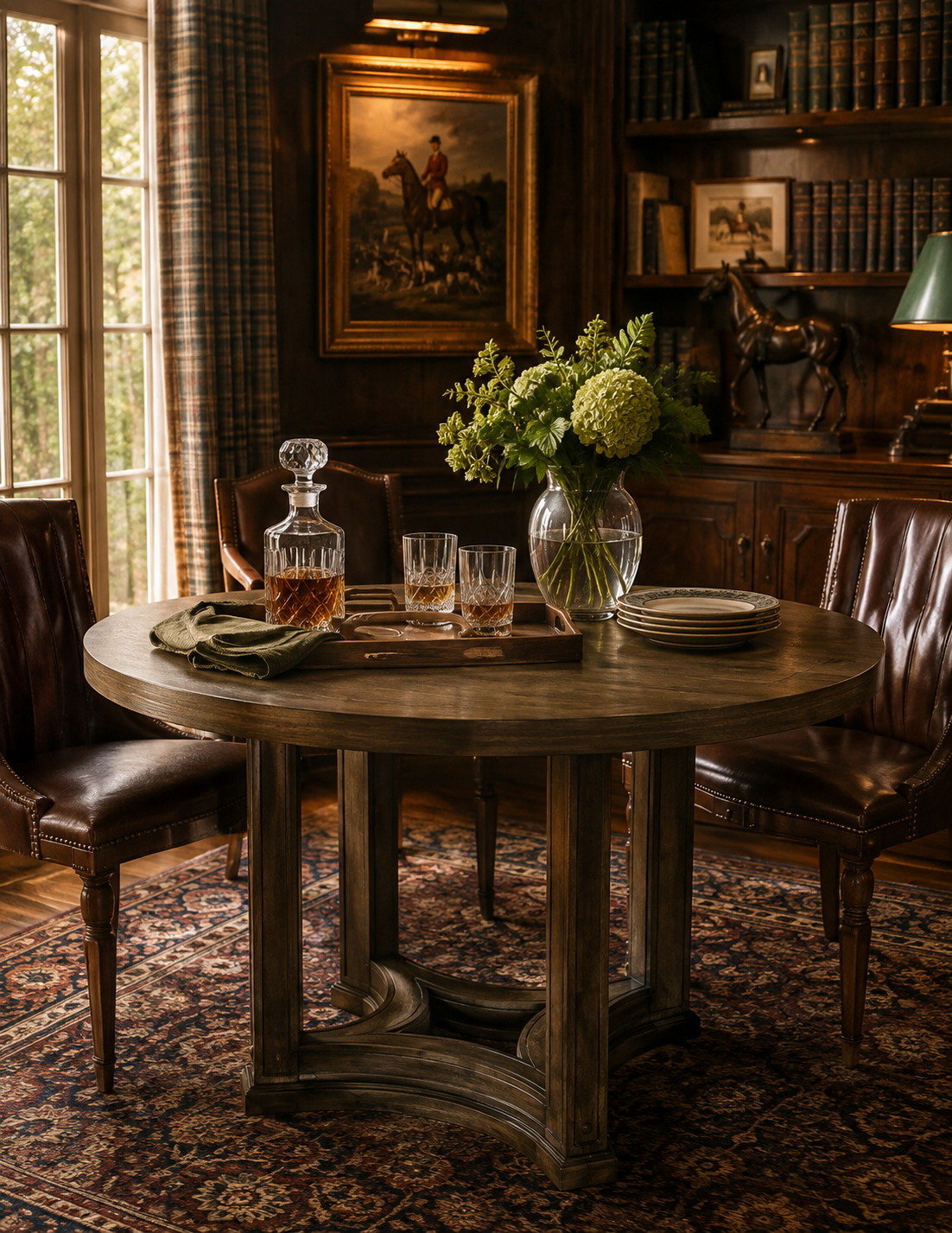 The Heritage Round Oak Dining Table
