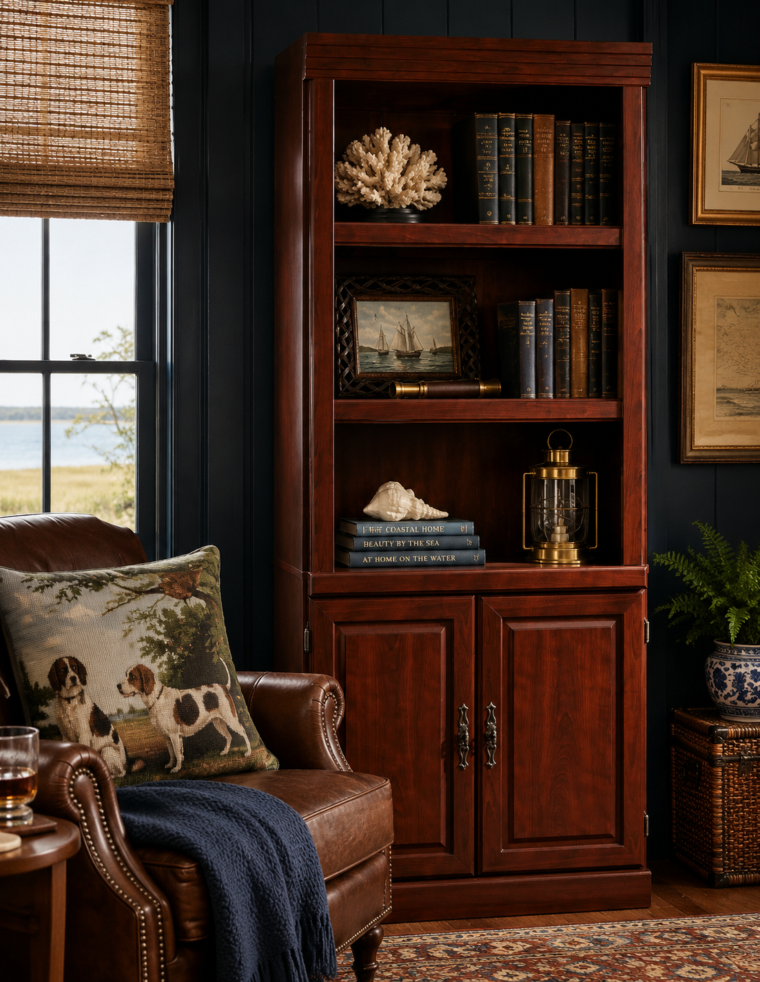The Harrington Classic Cherry Library Bookcase