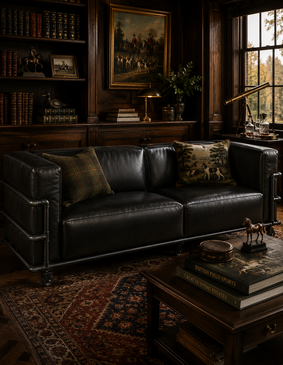 The Harrington Italian Leather Pipe-Frame Sofa