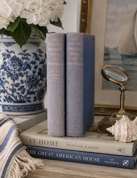 The Concise Encyclopedia of Antiques — Vintage Blue & Gilt Volumes I & II