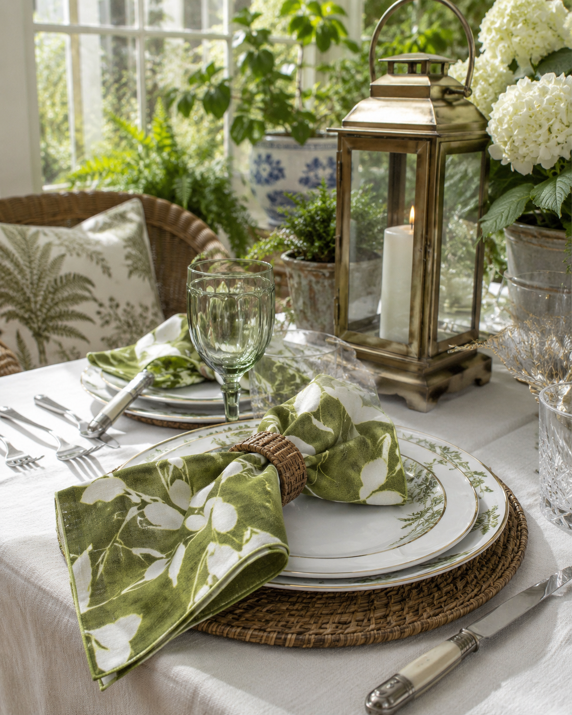 The Porto Olive Linen Dinner Napkin