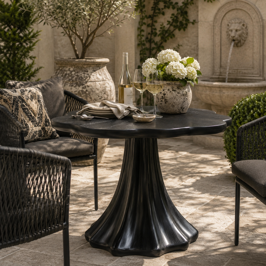 The Nocturne Sculptural Petal Dining Table
