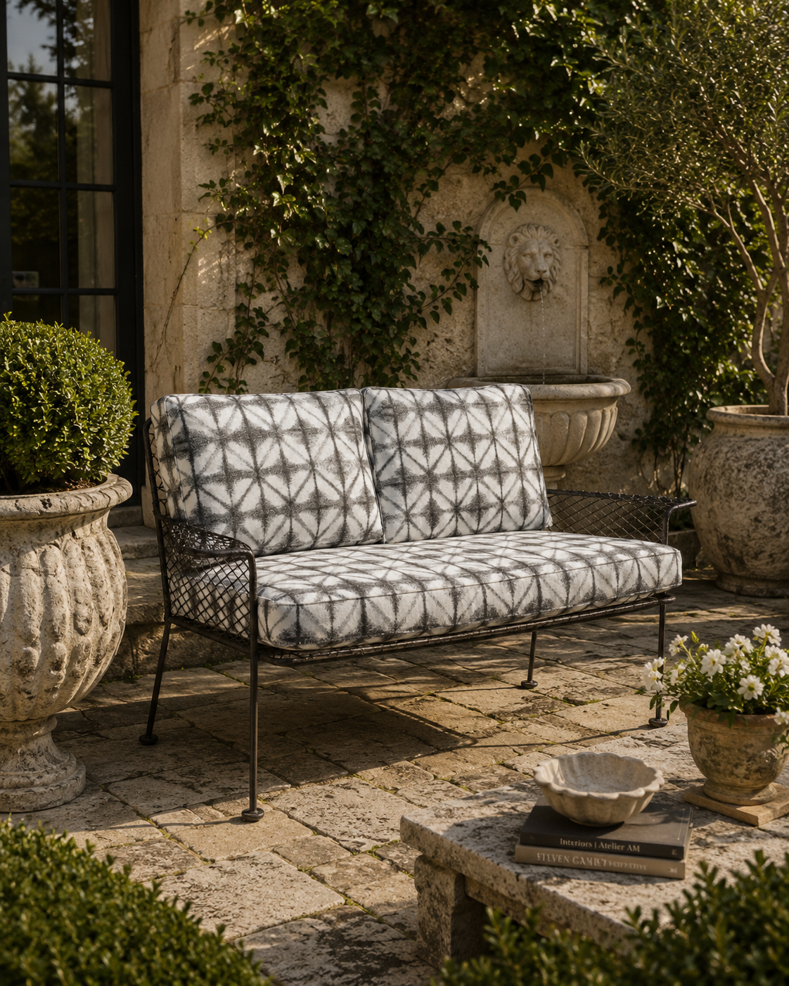 The Keppel Indoor–Outdoor Steel Loveseat