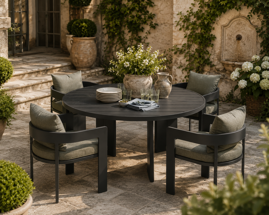 The Tahoe 5-Piece Round Outdoor Dining Set
