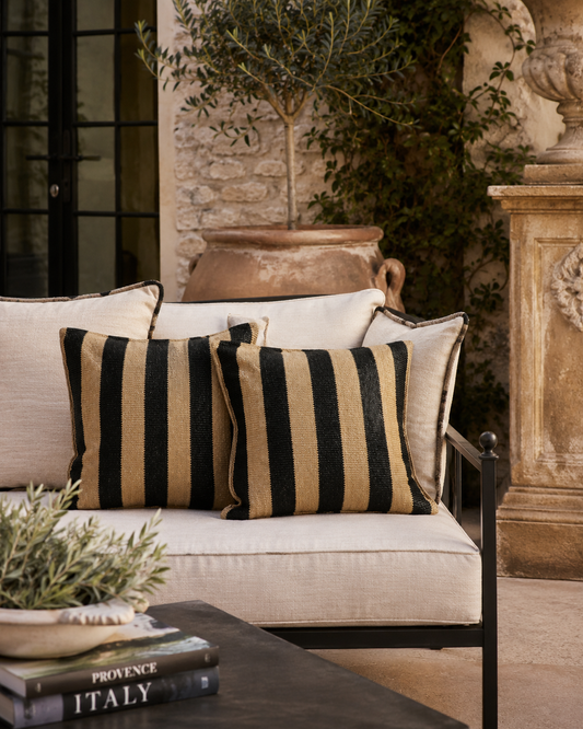 The Portofino Striped Outdoor Pillows — Set of 2
