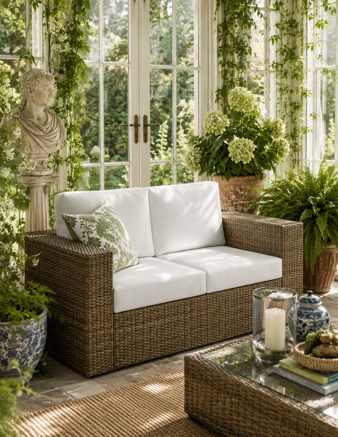 The Veranda Woven Outdoor Loveseat