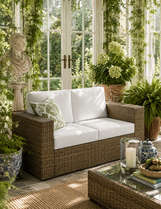 The Veranda Woven Outdoor Loveseat