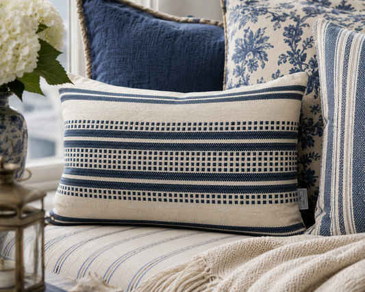 The Nantucket Stripe Lumbar Pillow Cover