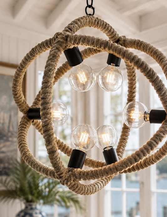 The Ashbourne Rope Orb Chandelier