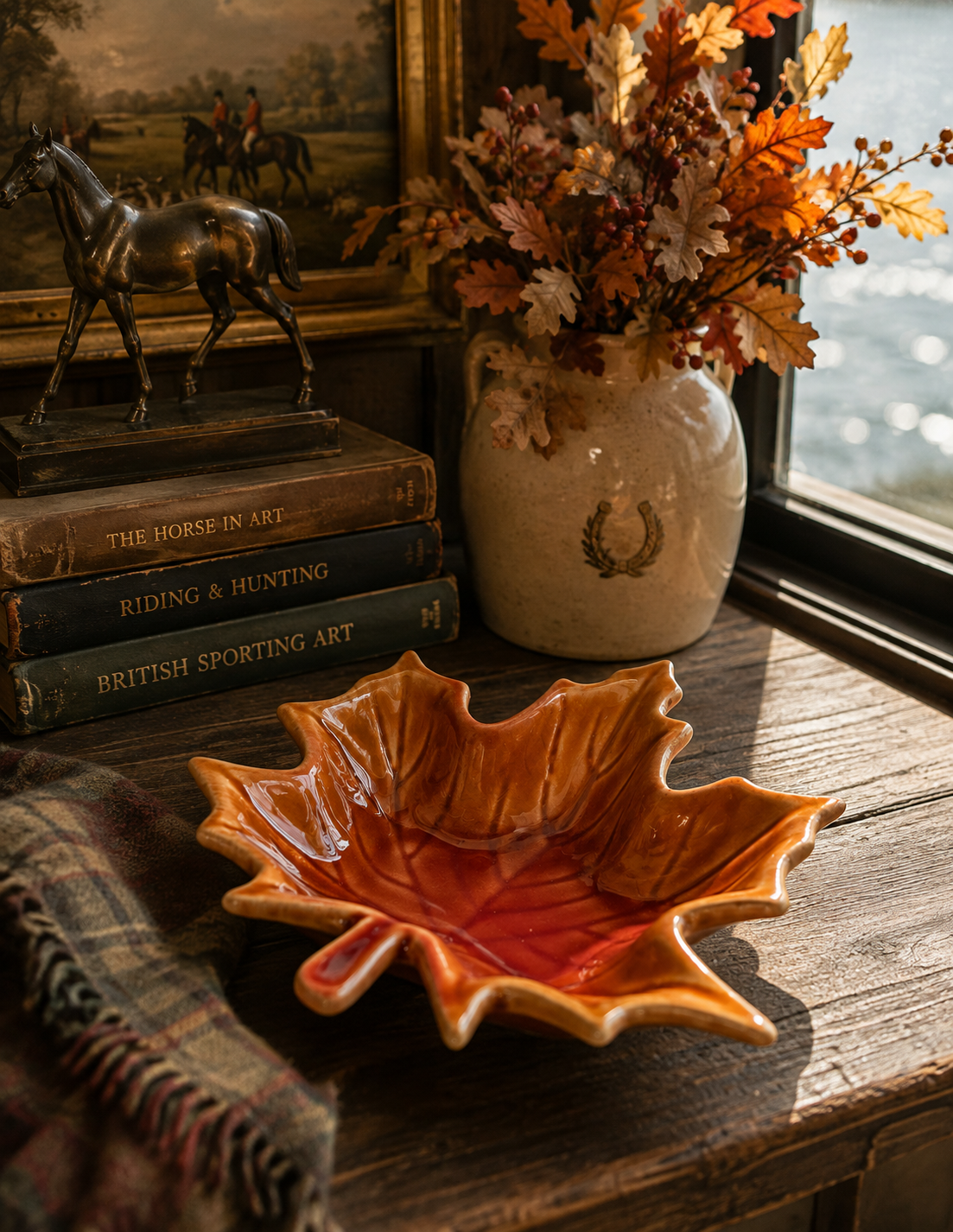 Harvest Maple Leaf Ceramic Accent Dish