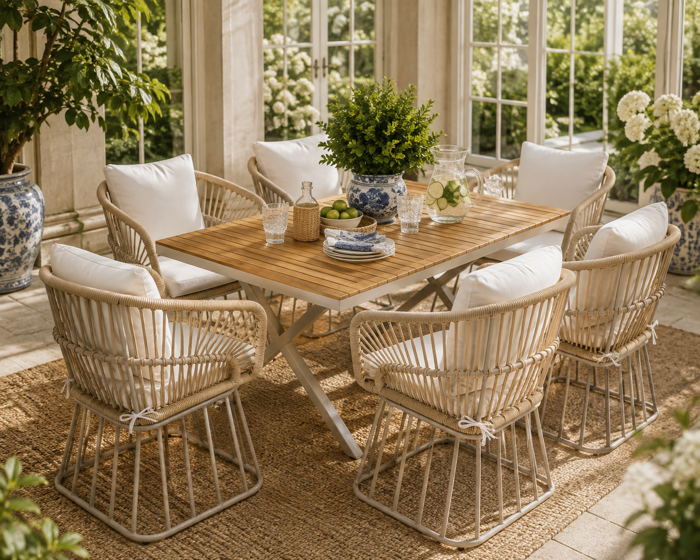 The Hawthorne Teak Outdoor Dining Collection
