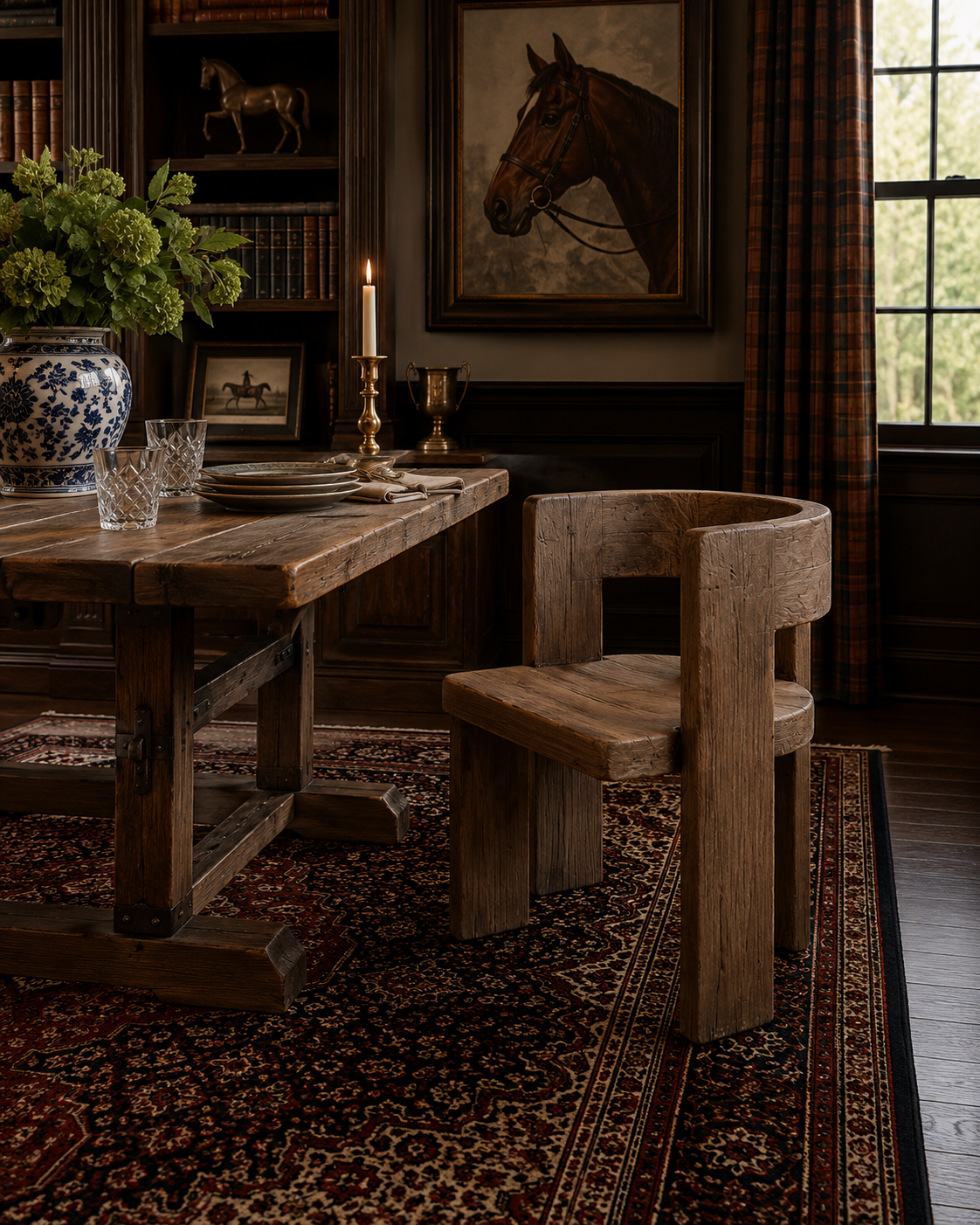 The Ashbourne Reclaimed Elm Accent Dining Chair