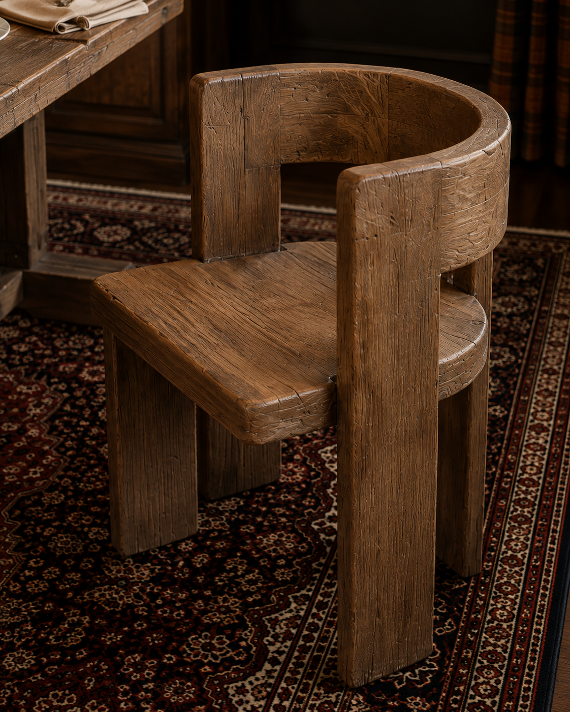 The Ashbourne Reclaimed Elm Accent Dining Chair
