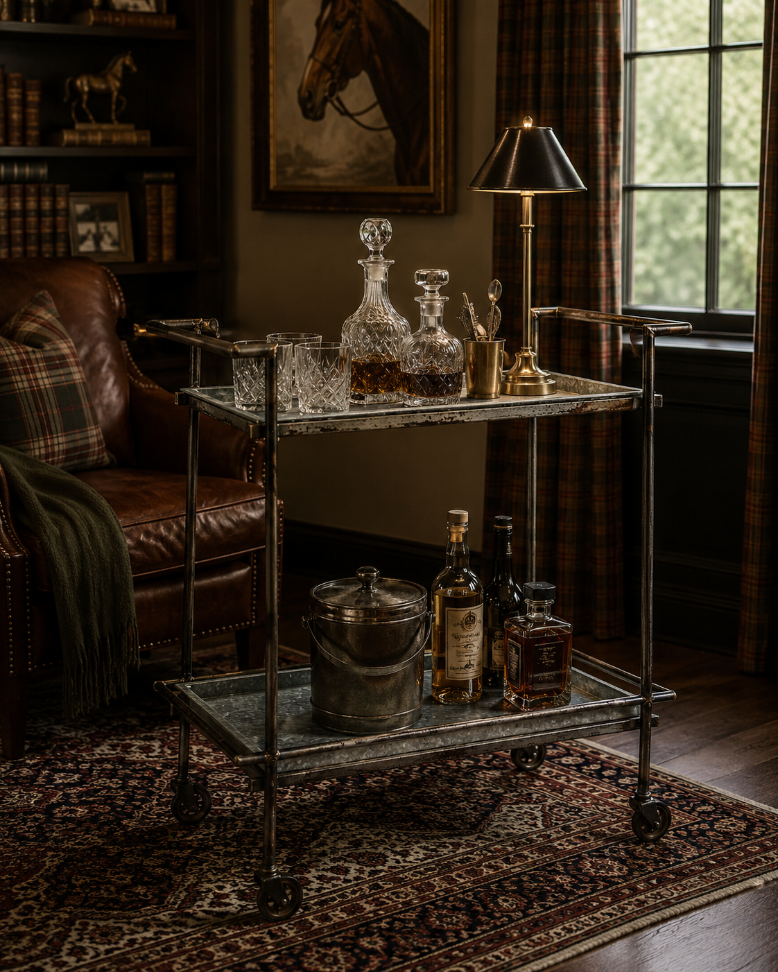 The Huntsman Galvanized Bar Cart