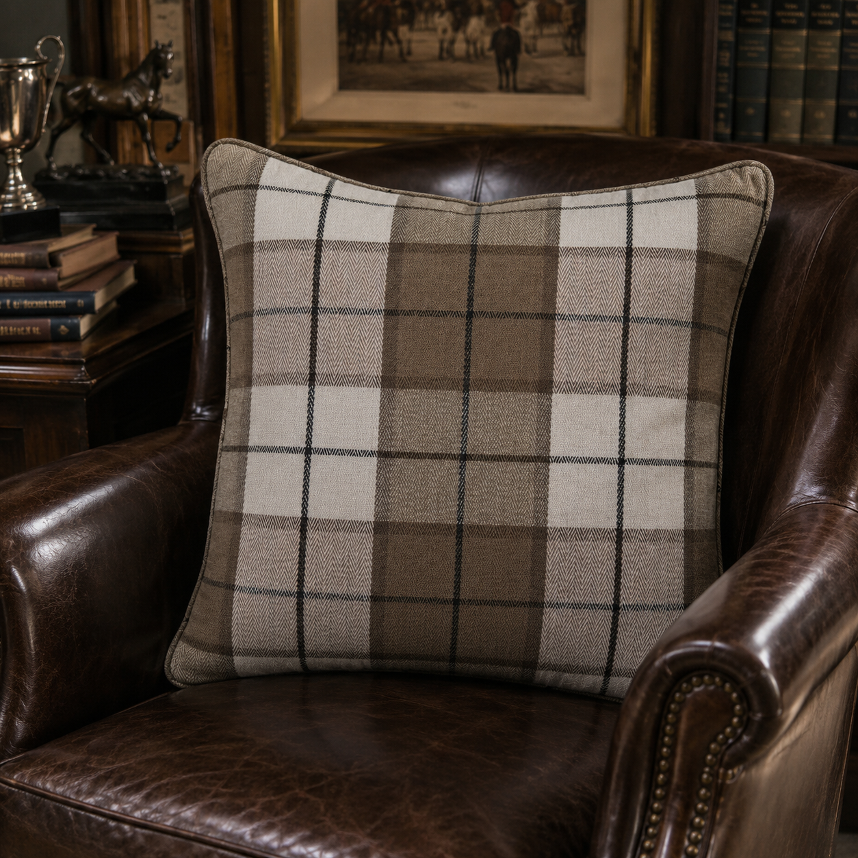 The Ashbourne Plaid Cotton Pillow Set