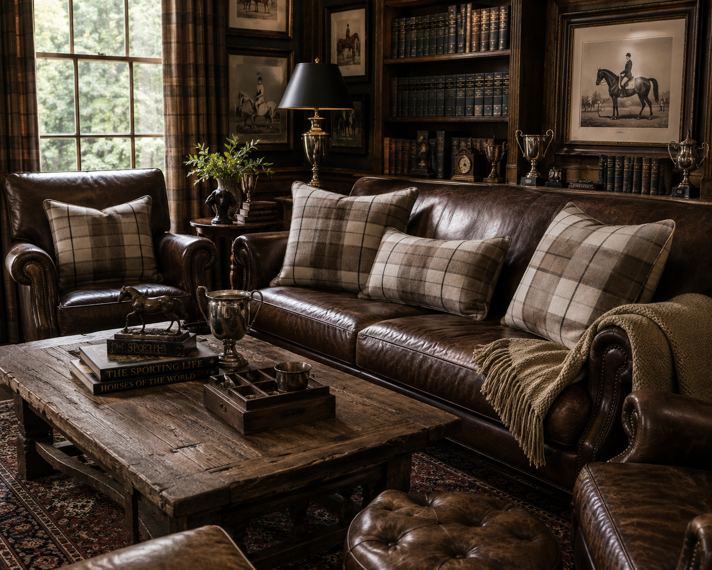 The Ashbourne Plaid Cotton Pillow Set