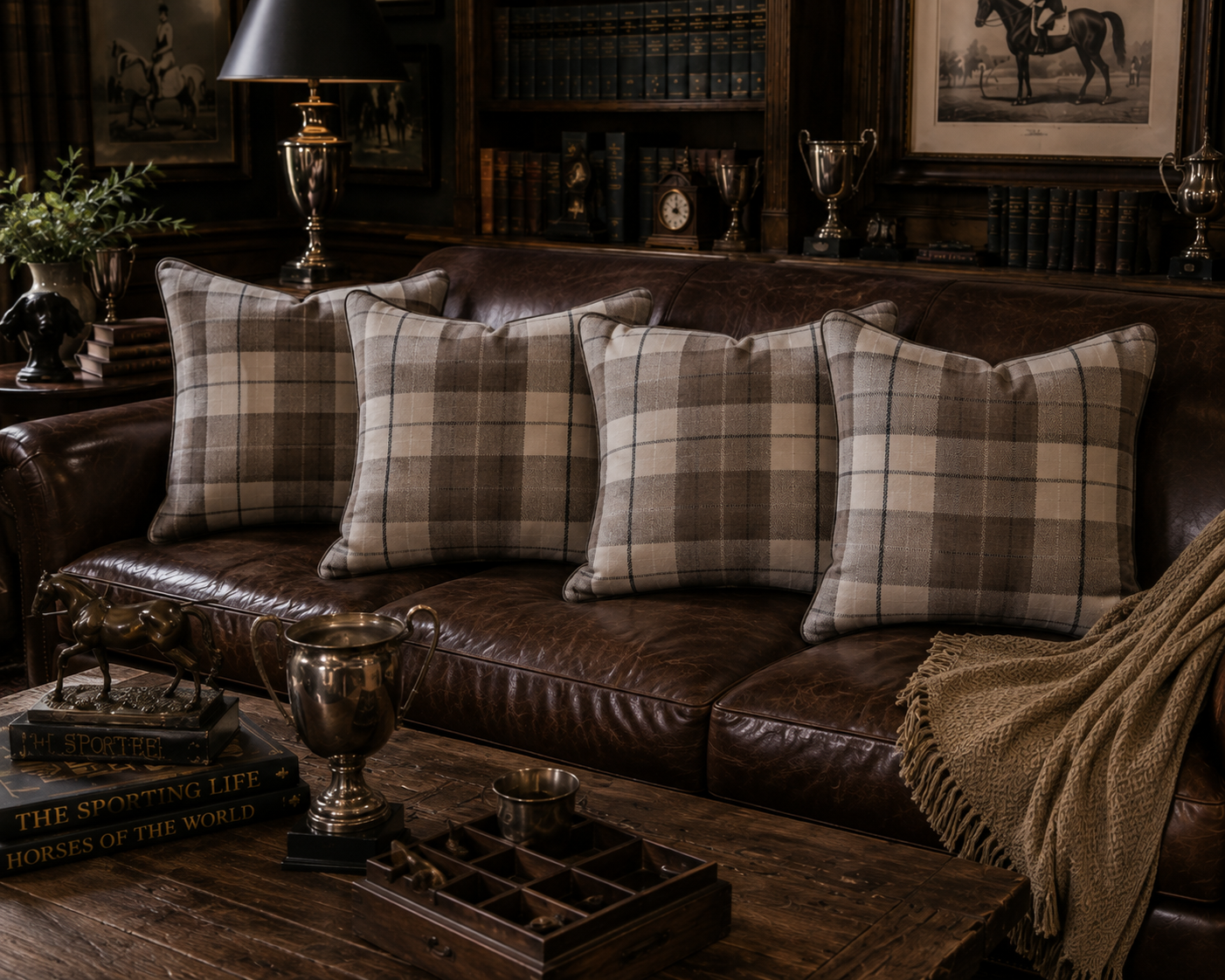 The Ashbourne Plaid Cotton Pillow Set