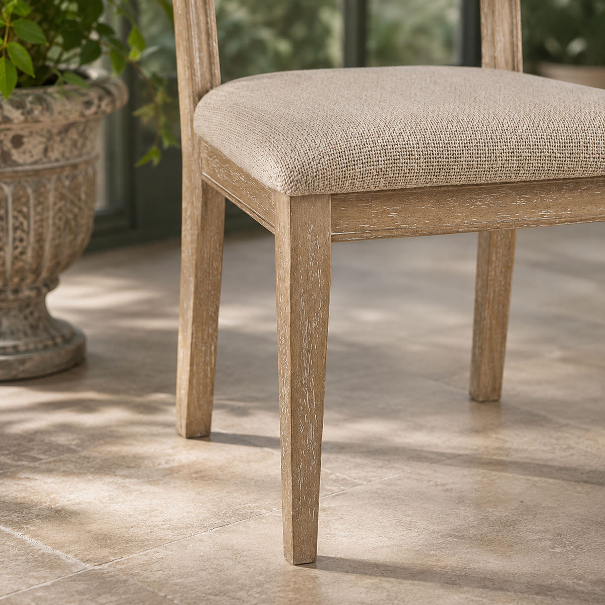Ashbourne Cane Back Upholstered Dining Chair (Set of 2)