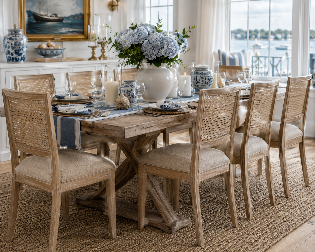 Ashbourne Cane Back Upholstered Dining Chair (Set of 2)