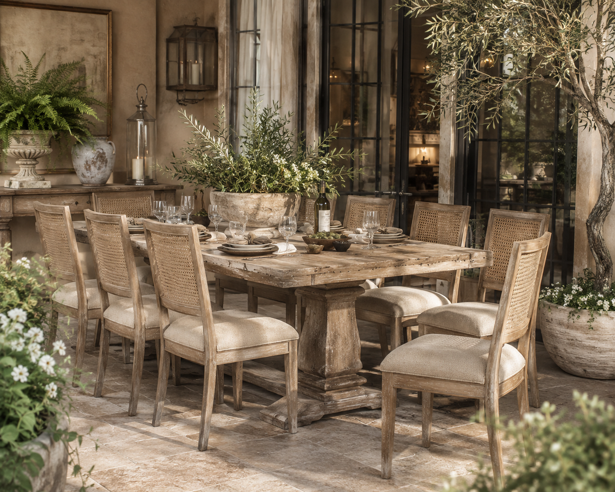 Ashbourne Cane Back Upholstered Dining Chair (Set of 2)