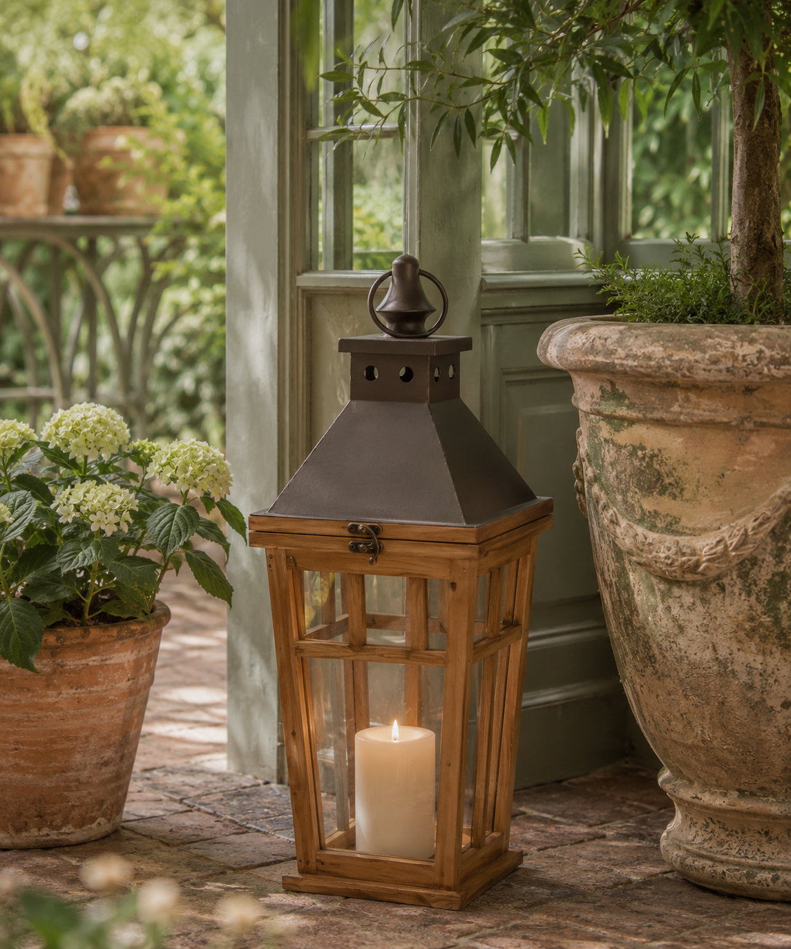 The Wycliffe Wood & Iron Estate Lanterns | Set of 2