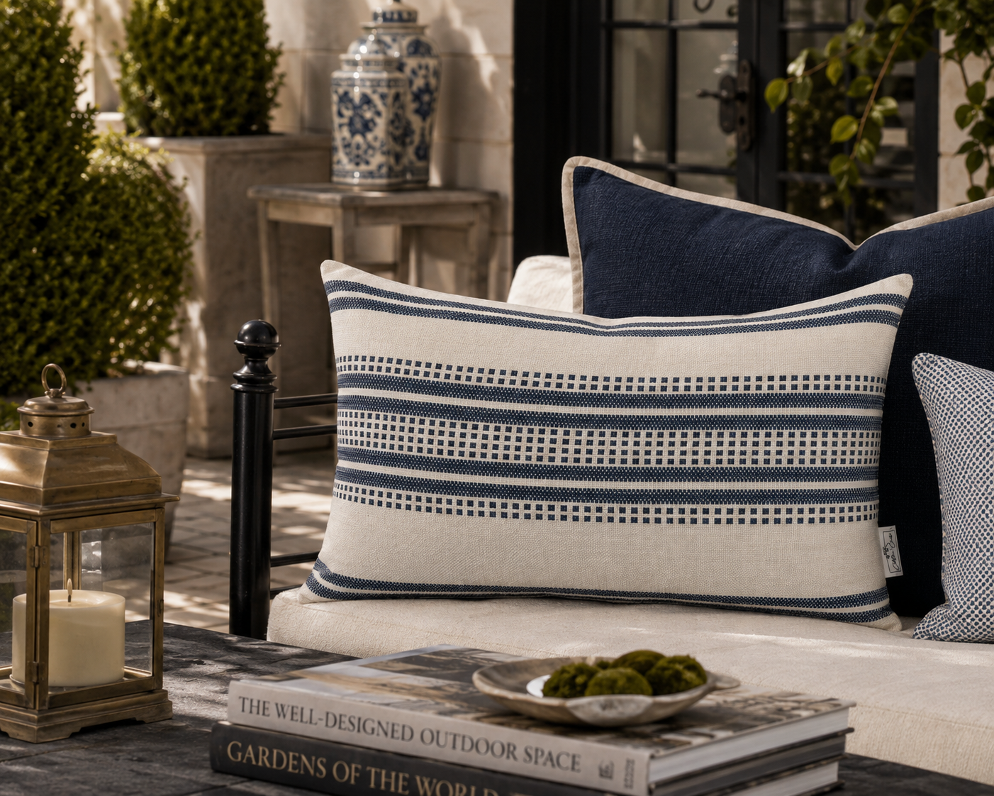The Nantucket Stripe Lumbar Pillow Cover