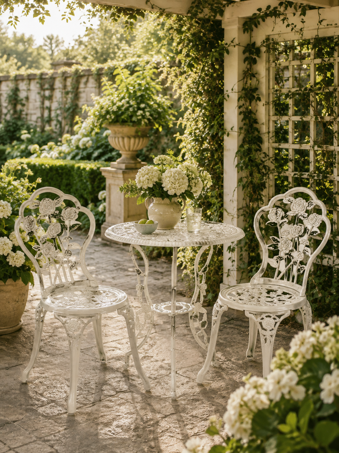The Rosamund Cast Aluminum Garden Bistro Set