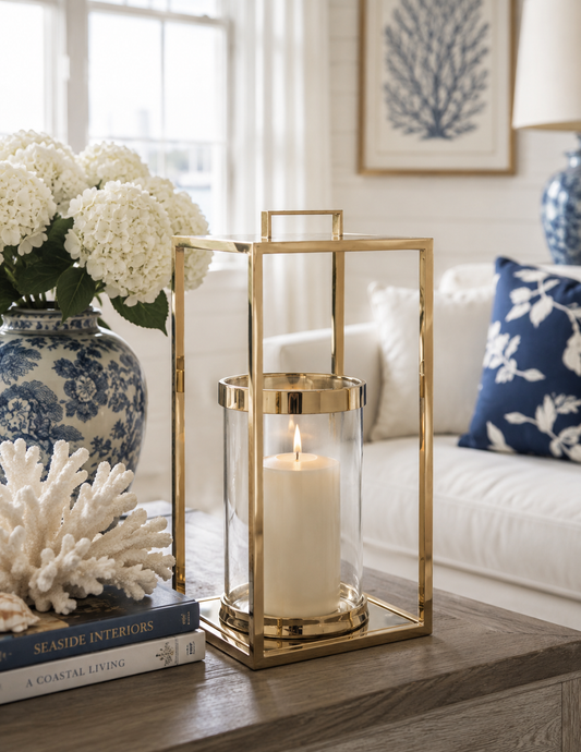 The Beacon Brass Hurricane Lantern