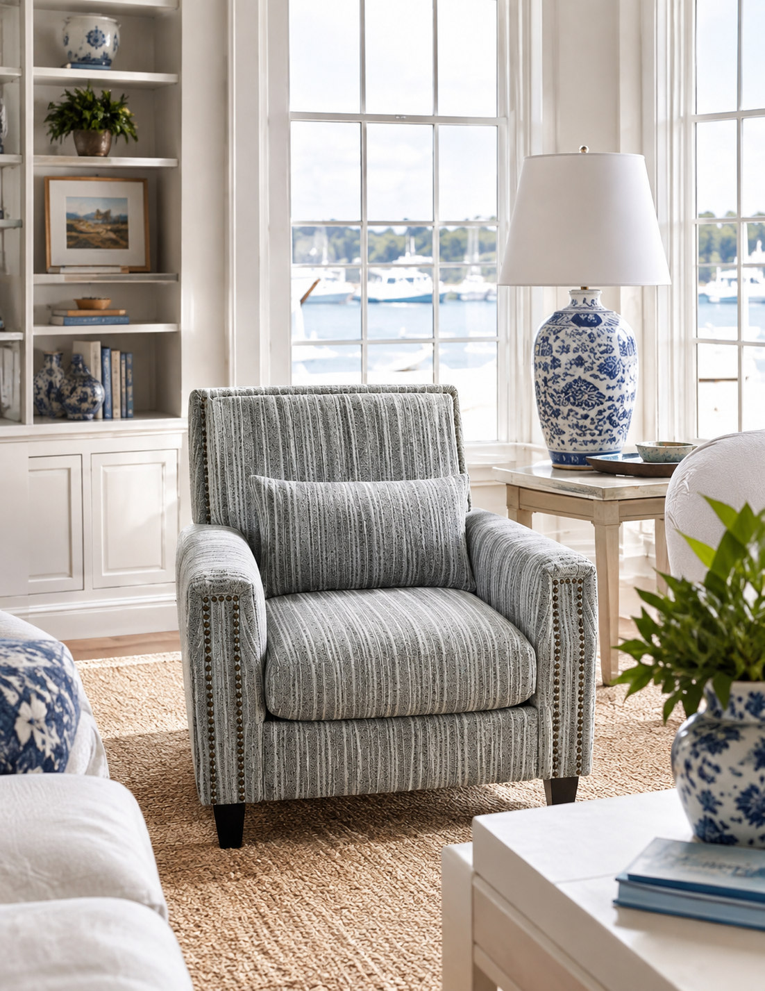 The Ashbourne Heritage Stripe Accent Chair